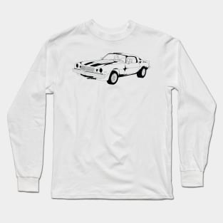 Camaro Bumble Bee Black Outline Long Sleeve T-Shirt